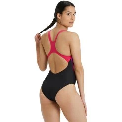 Arena Placement Swim Pro Back Swimsuit Women - Black-Freak Rose -Arena Shop arena placement swim pro back women swimsuit black freak rose 6 1252226