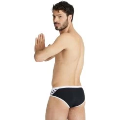 Arena Icons Swim Briefs Solid Men - Black-White -Arena Shop arena solid icons swim briefs black white 6 1250945