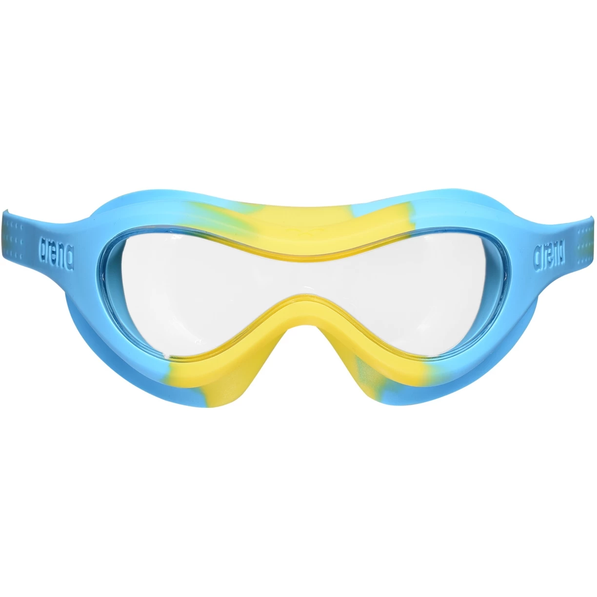Arena Spider Kids Mask Swimming Goggles - Clear - Yellow/Lightblue 4 Arena Spider Kids Mask Swimming Goggles - Clear - Yellow/Lightblue - Image 2