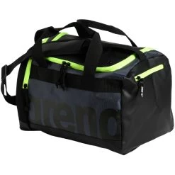 Arena Spiky III 25L Duffle Bag - Dark Smoke-Neon Yellow