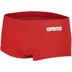 Arena Team Solid Low-Waist Swim Shorts Men - Red/White