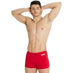 Arena Team Solid Swim Shorts Men - Red/White -Arena Shop arena team mens swim shorts solid red white 4 1364196