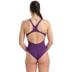 Arena Performance Solid Team Swim Pro Swimsuit Women - Plum/White -Arena Shop arena team womens swim pro solid one piece model plum white 2 1262852