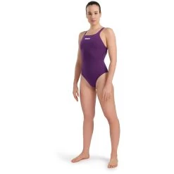 Arena Performance Solid Team Swim Pro Swimsuit Women - Plum/White -Arena Shop arena team womens swim pro solid one piece model plum white 3 1262853