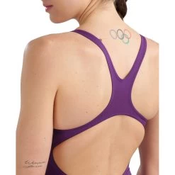Arena Performance Solid Team Swim Pro Swimsuit Women - Plum/White -Arena Shop arena team womens swim pro solid one piece model plum white 5 1262855