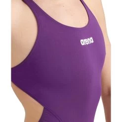 Arena Performance Solid Team Swim Tech Swimsuit Women - Plum/White -Arena Shop arena team womens swim tech one piece solid plum white 4 1262883