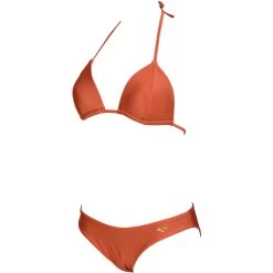 Arena Triangle Solid Bikini Women - Coral