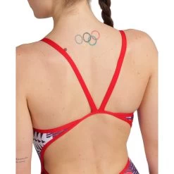 Arena Allover Super Fly Back Swimsuit Women - Red-Multi -Arena Shop arena womens allover super fly back swimsuit model red multi 5 1262793
