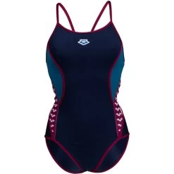 Arena Performance Icons Super Fly Back Panel Swimsuit Women - Navy/Blue Cosmo/White/Red Fandango -Arena Shop arena womens icons swimsuit super fly back panel navy blue cosmo white red fandango 1 1513034