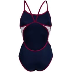 Arena Performance Icons Super Fly Back Panel Swimsuit Women - Navy/Blue Cosmo/White/Red Fandango -Arena Shop arena womens icons swimsuit super fly back panel navy blue cosmo white red fandango 2 1513035