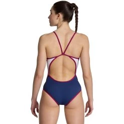 Arena Performance Icons Super Fly Back Panel Swimsuit Women - Navy/Blue Cosmo/White/Red Fandango -Arena Shop arena womens icons swimsuit super fly back panel navy blue cosmo white red fandango 6 1513039