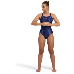 Arena Feel Imprint U Back Swimsuit Women - Navy -Arena Shop arena womens imprint swimsuit u back b navy 7 1513058