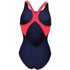 Arena Feel Kikko V Back Swimsuit Women - Navy/Fluo Red -Arena Shop arena womens kikko v swimsuit v back graphic navy fluo red 2 1513062