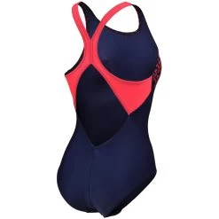 Arena Feel Kikko V Back Swimsuit Women - Navy/Fluo Red -Arena Shop arena womens kikko v swimsuit v back graphic navy fluo red 4 1513064
