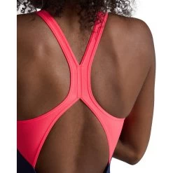 Arena Feel Kikko V Back Swimsuit Women - Navy/Fluo Red -Arena Shop arena womens kikko v swimsuit v back graphic navy fluo red 9 1513069