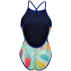 Arena Feel Mermaid Fast Back Swimsuit Women - Royal/Soft Green Multi -Arena Shop arena womens mermaid swimsuit fast back panel royal soft green multi 2 1513071