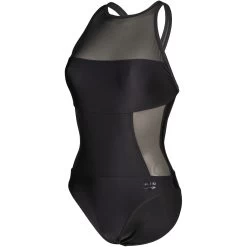 Arena Feel Mesh Panels Swim Pro Back Swimsuit Women - Black