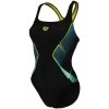 Arena Feel My Crystal Control Pro Back Swimsuit Women - Black/Soft Green -Arena Shop arena womens my crystal swimsuit control pro back black soft green 3 1513092