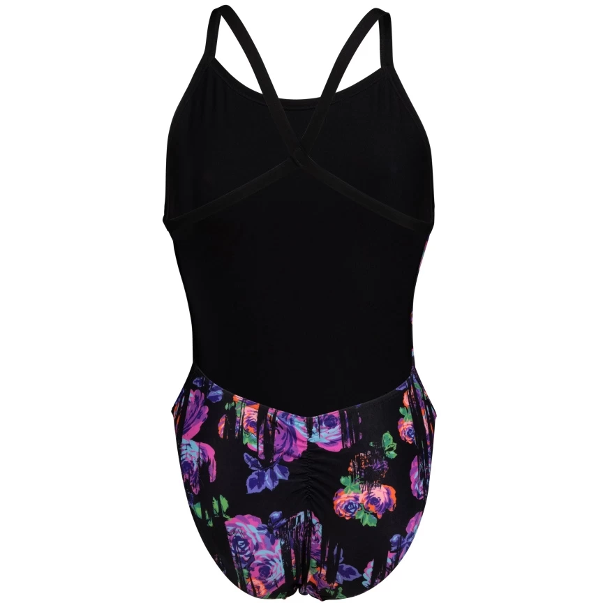Arena Performance Rose Texture XCross Back Swimsuit Women - Multi Black/Black 6 Arena Performance Rose Texture XCross Back Swimsuit Women - Multi Black/Black - Image 4