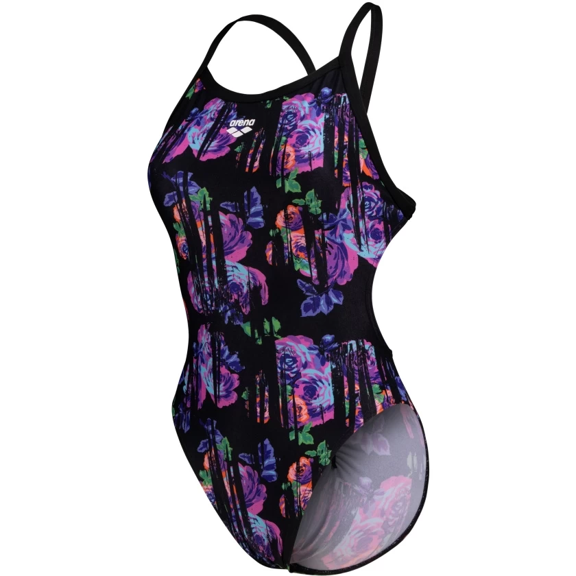 Arena Performance Rose Texture XCross Back Swimsuit Women - Multi Black/Black 3 Arena Performance Rose Texture XCross Back Swimsuit Women - Multi Black/Black