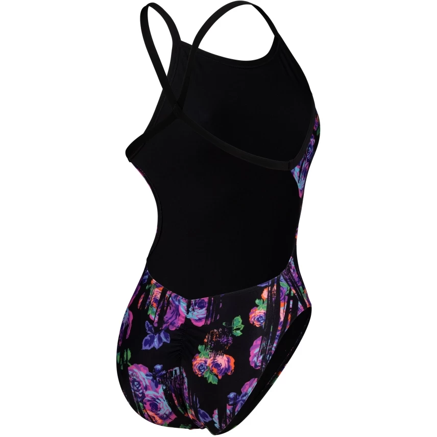 Arena Performance Rose Texture XCross Back Swimsuit Women - Multi Black/Black 4 Arena Performance Rose Texture XCross Back Swimsuit Women - Multi Black/Black - Image 2