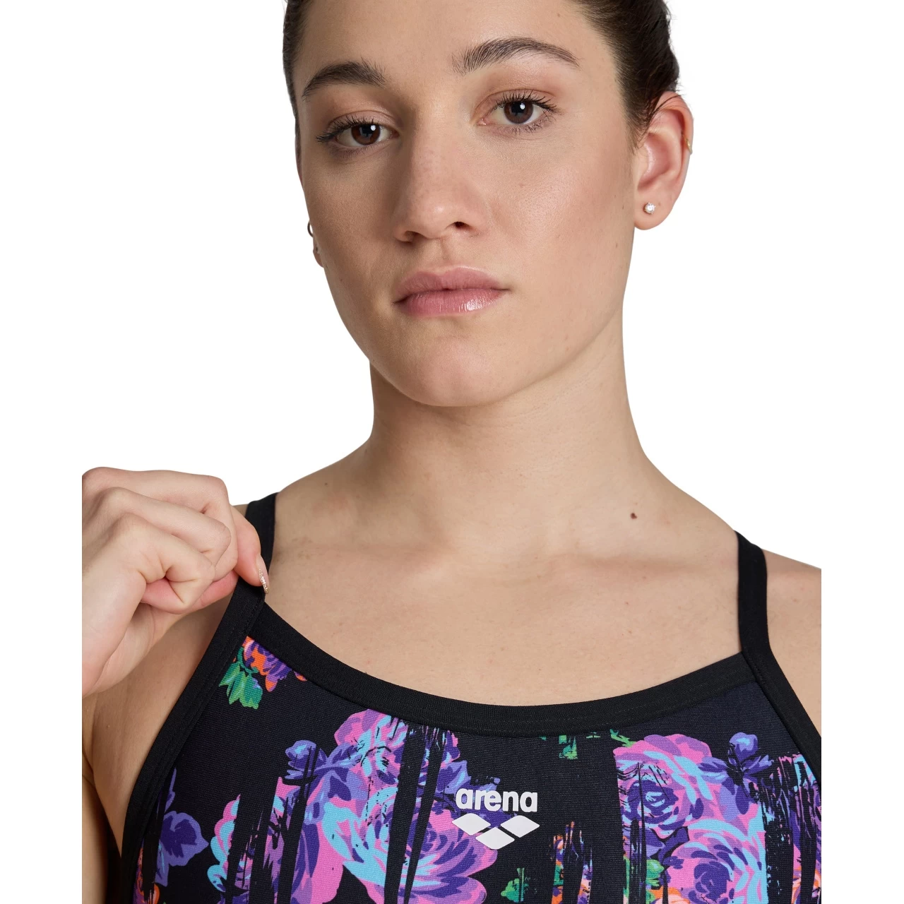 Arena Performance Rose Texture XCross Back Swimsuit Women - Multi Black/Black 11 Arena Performance Rose Texture XCross Back Swimsuit Women - Multi Black/Black - Image 9