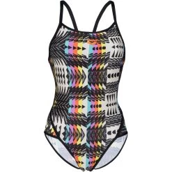 Arena Allover Super Fly Back Swimsuit Women - Black-Multi -Arena Shop arena womens swimsuit super fly back allover black multi 3 1252426