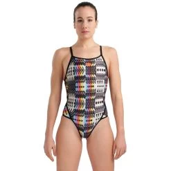 Arena Allover Super Fly Back Swimsuit Women - Black-Multi -Arena Shop arena womens swimsuit super fly back allover model black multi 1 1262783
