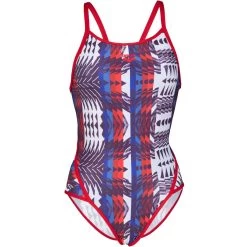 Arena Allover Super Fly Back Swimsuit Women - Red-Multi -Arena Shop arena womens swimsuit super fly back allover red multi 3 1252431