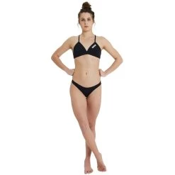 Arena Team Solid Tie Back Swim Top Women - Black-White -Arena Shop arena womens team swim top tie back solid black white 7 1252351