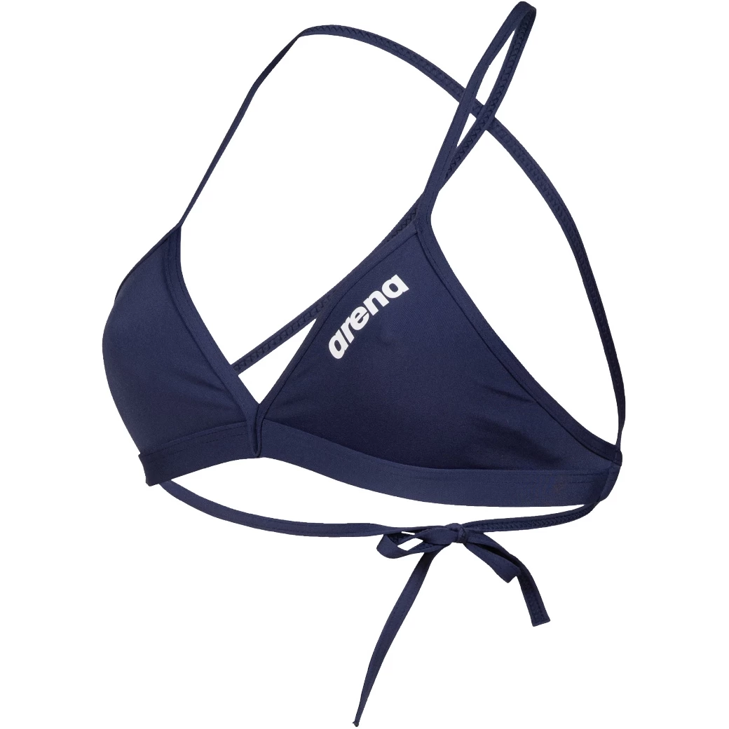 Arena Team Solid Tie Back Swim Top Women - Navy-White 3 Arena Team Solid Tie Back Swim Top Women - Navy-White