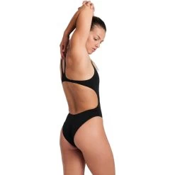 Arena Performance Solid Team Swim Tech Swimsuit Women - Black/White -Arena Shop arena womens team swimsuit swim tech solid black white 6 1252388