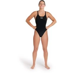 Arena Performance Solid Team Swim Tech Swimsuit Women - Black/White -Arena Shop arena womens team swimsuit swim tech solid black white 7 1252389