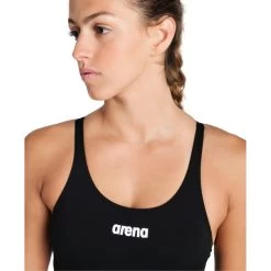 Arena Performance Solid Team Swim Tech Swimsuit Women - Black/White -Arena Shop arena womens team swimsuit swim tech solid black white 8 1252390
