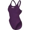 Arena Performance Solid Team Swim Tech Swimsuit Women - Plum/White -Arena Shop arena womens team swimsuit swim tech solid plum white 1 1252401