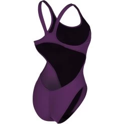 Arena Performance Solid Team Swim Tech Swimsuit Women - Plum/White -Arena Shop arena womens team swimsuit swim tech solid plum white 2 1252402