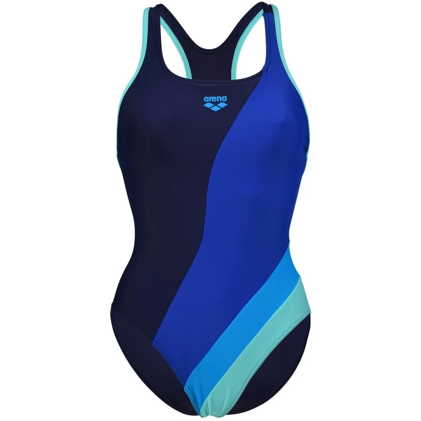 Arena Feel Waves Profile Swim Pro Back Swimsuit Women - Navy/Royal/Turquoise/Water 5 Arena Feel Waves Profile Swim Pro Back Swimsuit Women - Navy/Royal/Turquoise/Water - Image 3