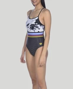Arena Dark Floral Stripes Accelerate Back One Piece -Arena Shop ftp m magentoproduct photos002378501 001 xl