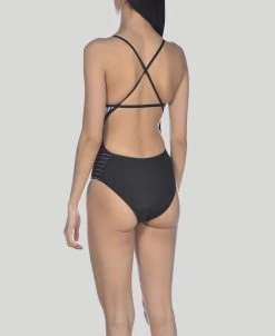 Arena Dark Floral Stripes Accelerate Back One Piece -Arena Shop ftp m magentoproduct photos002378501 003 xl