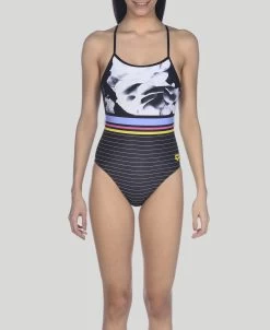 Arena Dark Floral Stripes Accelerate Back One Piece -Arena Shop ftp m magentoproduct photos002378501 005 xl