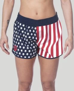 Arena Official USA Swimming National Team Womens Flag Print Short