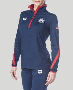 Arena Official USA Swimming National Team Womens Half Zip LS II -Arena Shop ftp m magentoproduct photos002780704 001 xl