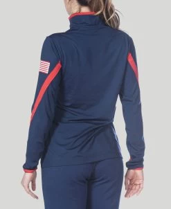 Arena Official USA Swimming National Team Womens Half Zip LS II -Arena Shop ftp m magentoproduct photos002780704 003 xl