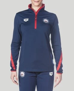 Arena Official USA Swimming National Team Womens Half Zip LS II -Arena Shop ftp m magentoproduct photos002780704 005 xl