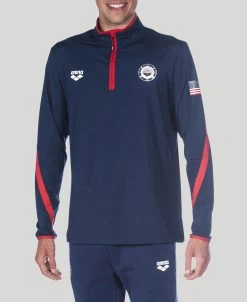 Arena Official USA Swimming National Team Half Zip LS II -Arena Shop ftp m magentoproduct photos002781704 001 xl