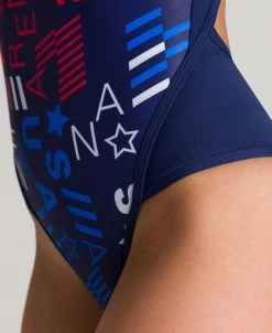 Arena Blue USA Superfly Back One Piece