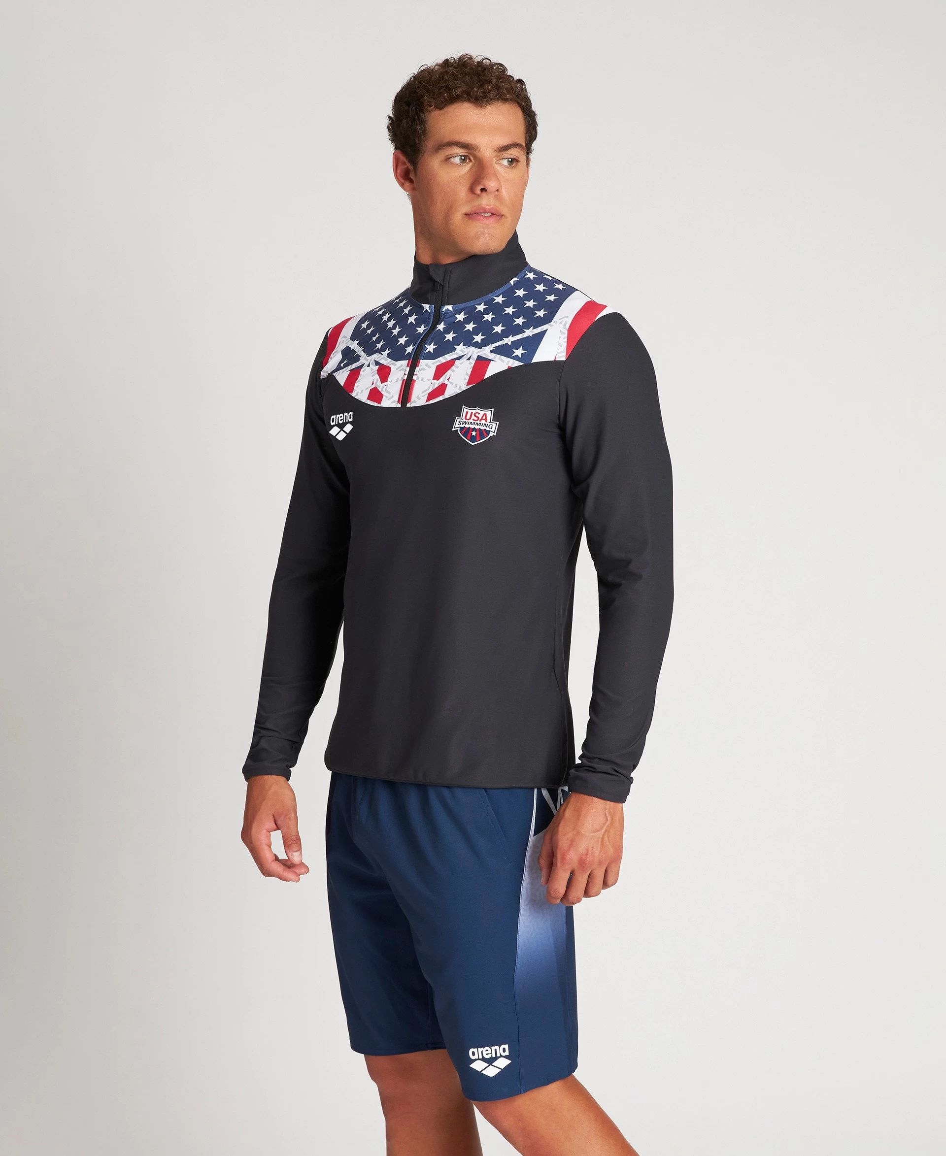 Arena USA Swimming Team Kit Men's Half Zip Shirt – Official Line 4 Arena USA Swimming Team Kit Men's Half Zip Shirt – Official Line - Image 2