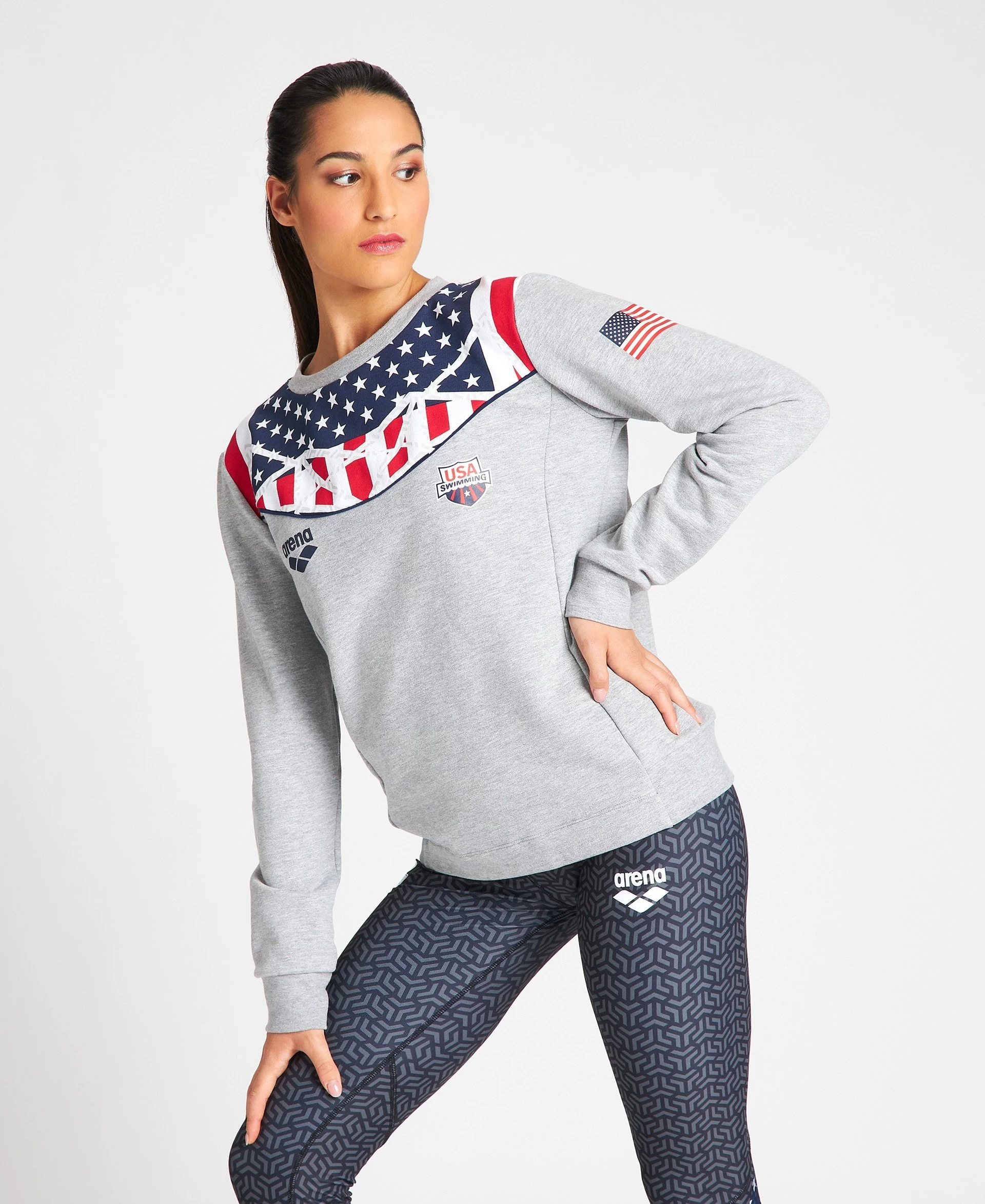 Arena USA Swimming Team Kit Women's Crewneck – Official Line 6 Arena USA Swimming Team Kit Women's Crewneck – Official Line - Image 4
